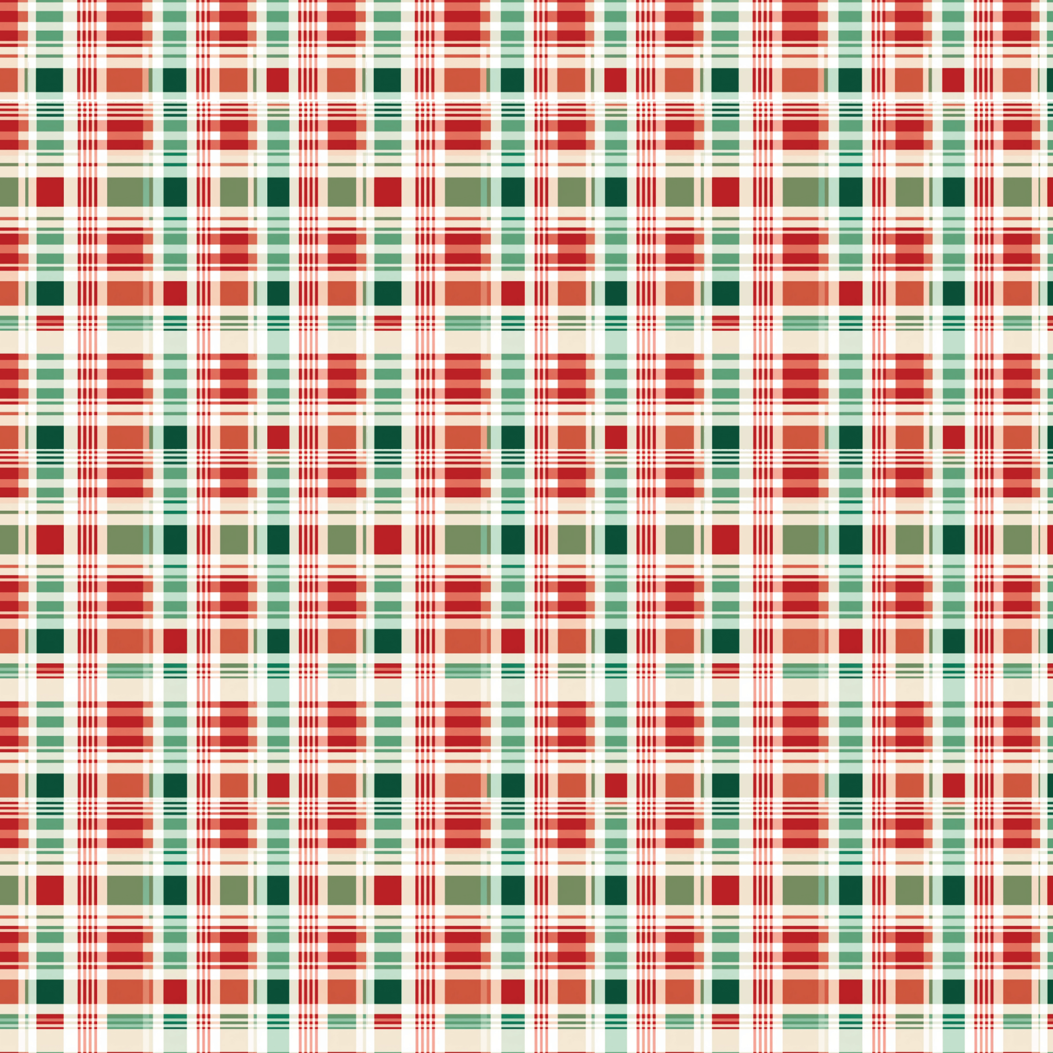 P1200 | Red & green Plaid - ish Christmas Pattern Acrylic Sheets - CMB Pattern Acrylic